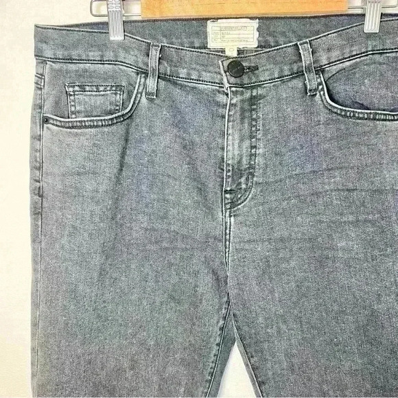 Current/Elliott The Fling Evermore Dark Gray Distressed Wash Denim Jeans Size 32 - Picture 3 of 13